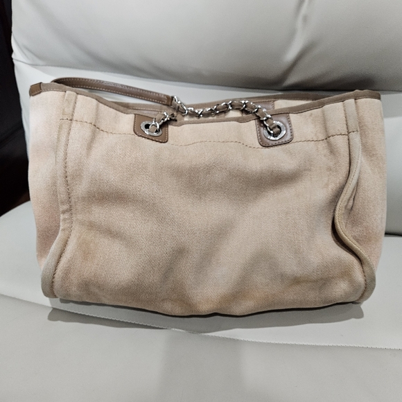 Canvas Sequin Small Deauville Tote Ecru - Picture 10 of 12